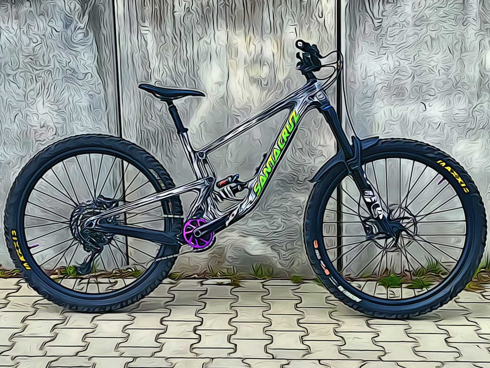 Santa Cruz Megatower C comic custom paint - TeHa's Bike